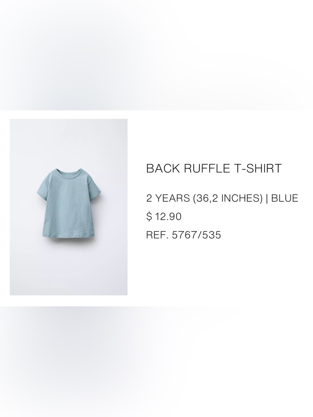 Zara Back Ruffle T-Shirt - Picture 5 of 5